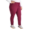 image:imageCherokee Atmos Mid Rise Scrub Pants for Women PullOn Jogger 4 PocketsWine