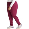 image:imageCherokee Atmos Mid Rise Scrub Pants for Women PullOn Jogger 4 PocketsWine