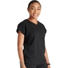 image:imageCherokee Atmos V Neck Womens Scrub Tops Dolman Sleeves 3 PocketsBlack