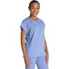 image:imageCherokee Atmos V Neck Womens Scrub Tops Dolman Sleeves 3 PocketsBlissful Sky