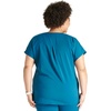 image:imageCherokee Atmos V Neck Womens Scrub Tops Dolman Sleeves 3 PocketsCaribbean Blue
