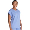 image:imageCherokee Atmos V Neck Womens Scrub Tops Dolman Sleeves 3 PocketsCiel