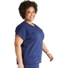 image:imageCherokee Atmos V Neck Womens Scrub Tops Dolman Sleeves 3 PocketsNavy
