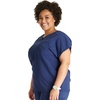 image:imageCherokee Atmos V Neck Womens Scrub Tops Dolman Sleeves 3 PocketsNavy