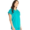 image:imageCherokee Atmos V Neck Womens Scrub Tops Dolman Sleeves 3 PocketsTeal Blue