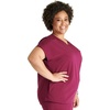 image:imageCherokee Atmos V Neck Womens Scrub Tops Dolman Sleeves 3 PocketsWine