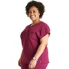 image:imageCherokee Atmos V Neck Womens Scrub Tops Dolman Sleeves 3 PocketsWine
