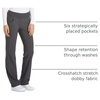 image:imageCherokee Iflex Scrubs for Women Straight Leg Scrub Pants with 6 PocketsPewter