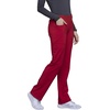 image:imageCherokee Iflex Scrubs for Women Straight Leg Scrub Pants with 6 PocketsRed