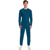image:imageCherokee Joggers for Men Modern Fit Scrub Pant with Drawstring Waistband 5 Pockets Soft 2Way Stretch Fabric  WW012Caribbean Blue