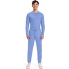 image:imageCherokee Joggers for Men Modern Fit Scrub Pant with Drawstring Waistband 5 Pockets Soft 2Way Stretch Fabric  WW012Ciel Blue