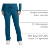 image:imageCherokee Revolution Scrub Pants for Men Tapered Leg Drawstring StretchCaribbean Blue