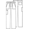 image:imageCherokee Revolution Scrub Pants for Men Tapered Leg Drawstring StretchCiel Blue