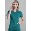 image:imageCherokee Revolution Scrub Top for Women VNeck 2 Pockets Classic FitHunter Green
