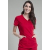 image:imageCherokee Revolution Scrub Top for Women VNeck 2 Pockets Classic FitRed