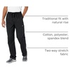 image:imageCherokee Scrub Pants for Men Cargo Nursing Bottom with Zip Fly 7 Pockets Elastic Waist amp 2Way Stretch Fabric  4243Black