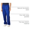 image:imageCherokee Scrub Pants for Men Cargo Nursing Bottom with Zip Fly 7 Pockets Elastic Waist amp 2Way Stretch Fabric  4243Galaxy Blue