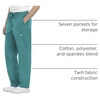 image:imageCherokee Scrub Pants for Men Cargo Nursing Bottom with Zip Fly 7 Pockets Elastic Waist amp 2Way Stretch Fabric  4243Teal Blue