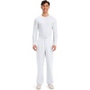 image:imageCherokee Scrub Pants for Men Cargo Nursing Bottom with Zip Fly 7 Pockets Elastic Waist amp 2Way Stretch Fabric  4243White