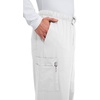 image:imageCherokee Scrub Pants for Men Cargo Nursing Bottom with Zip Fly 7 Pockets Elastic Waist amp 2Way Stretch Fabric  4243White