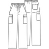 image:imageCherokee Scrub Pants for Men Cargo Nursing Bottom with Zip Fly 7 Pockets Elastic Waist amp 2Way Stretch Fabric  4243White