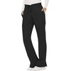 image:imageCherokee Scrub Pants for Women Mid Rise Flare Yoga Scrubs Pant 2Way Stretch Drawstring Medical Bottoms 5 PocketsWW120Black