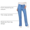 image:imageCherokee Scrub Pants for Women Mid Rise Flare Yoga Scrubs Pant 2Way Stretch Drawstring Medical Bottoms 5 PocketsWW120Blue