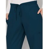 image:imageCherokee Scrub Pants for Women Mid Rise Flare Yoga Scrubs Pant 2Way Stretch Drawstring Medical Bottoms 5 PocketsWW120Caribbean Blue