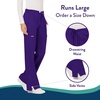 image:imageCherokee Scrub Pants for Women Mid Rise Flare Yoga Scrubs Pant 2Way Stretch Drawstring Medical Bottoms 5 PocketsWW120Grape