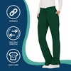 image:imageCherokee Scrub Pants for Women Mid Rise Flare Yoga Scrubs Pant 2Way Stretch Drawstring Medical Bottoms 5 PocketsWW120Hunter Green