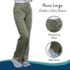 image:imageCherokee Scrub Pants for Women Mid Rise Flare Yoga Scrubs Pant 2Way Stretch Drawstring Medical Bottoms 5 PocketsWW120Olive