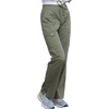 image:imageCherokee Scrub Pants for Women Mid Rise Flare Yoga Scrubs Pant 2Way Stretch Drawstring Medical Bottoms 5 PocketsWW120Olive