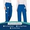 image:imageCherokee Scrub Pants for Women Mid Rise Flare Yoga Scrubs Pant 2Way Stretch Drawstring Medical Bottoms 5 PocketsWW120Royal