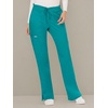 image:imageCherokee Scrub Pants for Women Mid Rise Flare Yoga Scrubs Pant 2Way Stretch Drawstring Medical Bottoms 5 PocketsWW120Teal Blue