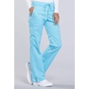image:imageCherokee Scrub Pants for Women Mid Rise Flare Yoga Scrubs Pant 2Way Stretch Drawstring Medical Bottoms 5 PocketsWW120Turquoise