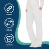 image:imageCherokee Scrub Pants for Women Mid Rise Flare Yoga Scrubs Pant 2Way Stretch Drawstring Medical Bottoms 5 PocketsWW120White
