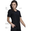 image:imageCherokee Scrub Top Women VNeck Classic Fit 2 Pocket Form Medical ScrubsBlack