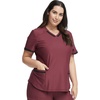 image:imageCherokee Scrub Top Women VNeck Classic Fit 2 Pocket Form Medical ScrubsCabernet