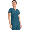 image:imageCherokee Scrub Top Women VNeck Classic Fit 2 Pocket Form Medical ScrubsCaribbean Blue
