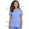 image:imageCherokee Scrub Top Women VNeck Classic Fit 2 Pocket Form Medical ScrubsCiel Blue