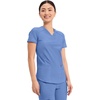 image:imageCherokee Scrub Top Women VNeck Classic Fit 2 Pocket Form Medical ScrubsCiel Blue