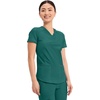 image:imageCherokee Scrub Top Women VNeck Classic Fit 2 Pocket Form Medical ScrubsHunter Green