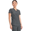 image:imageCherokee Scrub Top Women VNeck Classic Fit 2 Pocket Form Medical ScrubsPewter