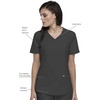 image:imageCherokee Scrub Top Women VNeck Classic Fit 2 Pocket Form Medical ScrubsPewter