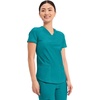 image:imageCherokee Scrub Top Women VNeck Classic Fit 2 Pocket Form Medical ScrubsTeal Blue