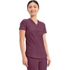 image:imageCherokee Scrub Top Women VNeck Classic Fit 2 Pocket Form Medical ScrubsWine