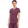 image:imageCherokee Scrub Top Women VNeck Classic Fit 2 Pocket Form Medical ScrubsWine