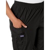 image:imageCherokee Scrubs for Women Cargo Pant Natural Rise Tapered PullOn Bottom with 4 Pockets  Fade Resistant Fabric  4200Black