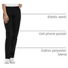 image:imageCherokee Scrubs for Women Cargo Pant Natural Rise Tapered PullOn Bottom with 4 Pockets  Fade Resistant Fabric  4200Black
