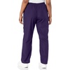 image:imageCherokee Scrubs for Women Cargo Pant Natural Rise Tapered PullOn Bottom with 4 Pockets  Fade Resistant Fabric  4200Eggplant